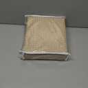 MIYE Pleated Waffle Weave Bed Skirt, Tailored Dust Ruffle 16 Inch Drop Easy Fit, Machine Washable (Cream, Queen - 16" Drop)