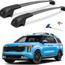 300lbs Roof Rack Cross Bars Compatible with 2022 2023 2024 2025 2026 KIA Carnival & Carnival Hybrid, Heavy Duty Aluminum Roof Rails Crossbars Cargo Bars Canoe Rooftop Black Carrier Luggage.