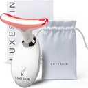 LuxeSkin 7 Color LED Red Light Therapy Facial Massager for Face and Neck, Electric Facial Tool for Skin Care with Vibration, Warm Mode & Travel Bag