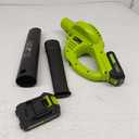 Leaf Blower Cordless with 2 Battery and Charger, 130MPH 180CFM High Speed Leaf Blower with 2 Tubes, 20V Electric Leaf Cleaner, Lightweight Handheld Small Blower for Patio, Garden, House, Depot, Green