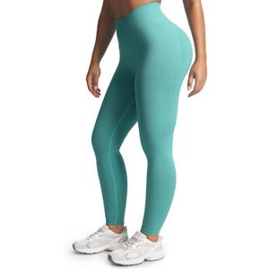 Aoxjox Workout Seamless Leggings for Women High Waisted Fitness Yoga Contour Sculpt Pants 22" (Blue)
