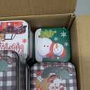 20 Pcs Christmas Cookie Tins with Lids Christmas Tins and Boxes Santa Snowman Elk Candy Box Tinplate Candy Bins Decorative Novelty Treat Gift Funny Stocking Stuffers for Holiday Gifts