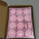 Nuanchu 12 Pieces 1. 65 Inch Floating Candles for Wedding Centerpiece, Small Unscented Floating Round Tealights Metallic Smooth Wax Disc Candles for Graduation Dinner Home Decor(Pink)