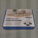 24 Pcs Chair Leg Floor Protectors Round, Silicone Felt Furniture Leg Pads Caps Covers for Hardwood Floors (Fit 1-5/16" to 2") (Clear)