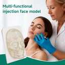 Transparent Injection Face Model with Blood Vessels, Anatomical Injection Mannequin Face, Facial Injection Training Model for Estheticians, Medical Students, Detachble Face Skin