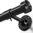 Heavy Duty Curtain Rods for Windows 20 to 86 inches, 1 Inch Diameter Adjustable Length Long Window Curtain Rod with Aluminium Finials, 60lbs Capacity