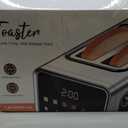 Touch Screen Toaster 2 Slice, Stainless Steel Smart Digital Toasters with Single Slot Toasting, Memory Function, 5 Bread Types & 6 Shade Settings,1.5" Wide Slot, 900W