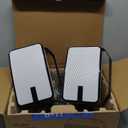 400W Outdoor Bluetooth Speakers, Wireless Sync Between Speakers, IPX5 Waterproof, Powerful Bass, Wall Mount for Patio, Porch, Gazebo, Garage, 2-Pack, White(MZ-621)