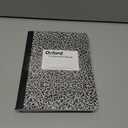 3 x Oxford Composition Notebook, College Ruled Paper, 9-3/4" x 7-1/2", Black Marble Covers, 100 Sheets, 1 Book (63796)