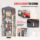 Wrapping Paper Storage, Gift Wrap Organizer Holder Double-Sided Hanging Gift Bag Storage Organizer (Grey)