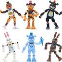 Action Figures, 6 PCS Toy Figures, 5.5 Inches Collectible Toys Set with Ball Joint Connection Light, Cake Toppers for Video Games Fans Boys, Girls, Kids Adults as Gifts