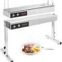 Hiteemer 24 Inch Food Heat Lamp Strip Commercial Food Heating Warmer Lights Hanging Overhead Stainless Steel with Cord for Food Restaurant Buffet Catering Kitchen 750W/110V