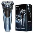 Rechargeable Electric Razor for Men: IPX7 Waterproof Shaver - 1.5H Fast Charge, 4D Flex Precision Blades with Pop-Up Trimmer - Gentle on Sensitive Skin, Perfect for Travel