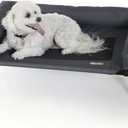 K&H Pet Products Bolster Dog Cot, Cooling Indoor Outdoor Elevated Cot Hammock Dog Bed with Removable Washable Bolsters, Washable Mesh Cover, Raised Metal Frame - Medium 32 X 25in Charcoal