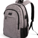 Laptop Backpack, Water Resistant and Anti-Theft Carry On Bookbag With USB Charging Port, Fits up to 15.6 Inch Computer, Travel Backpack For Men Women (Magellan, Gray, 1 Pack)