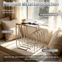 Chrome Side Table, Silver Stainless Steel End Table for Living Room Bedroom