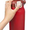 BJPKPK Insulated Water Bottles with Straw, 45 oz Stainless Steel Metal Water Bottle with One-handed Opening Lid, BPA Free Reusable Jugs for Gym Sports Outdoors, Black