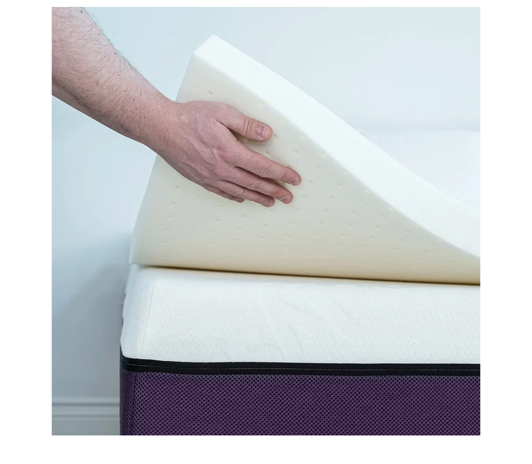 Polysleep Memory Foam Mattress Topper - 2 Inch Antimicrobial Medical Grade Hybrid Breathable Foam for A Comfortable Sleep, 100% Made in Canada - ​King Size