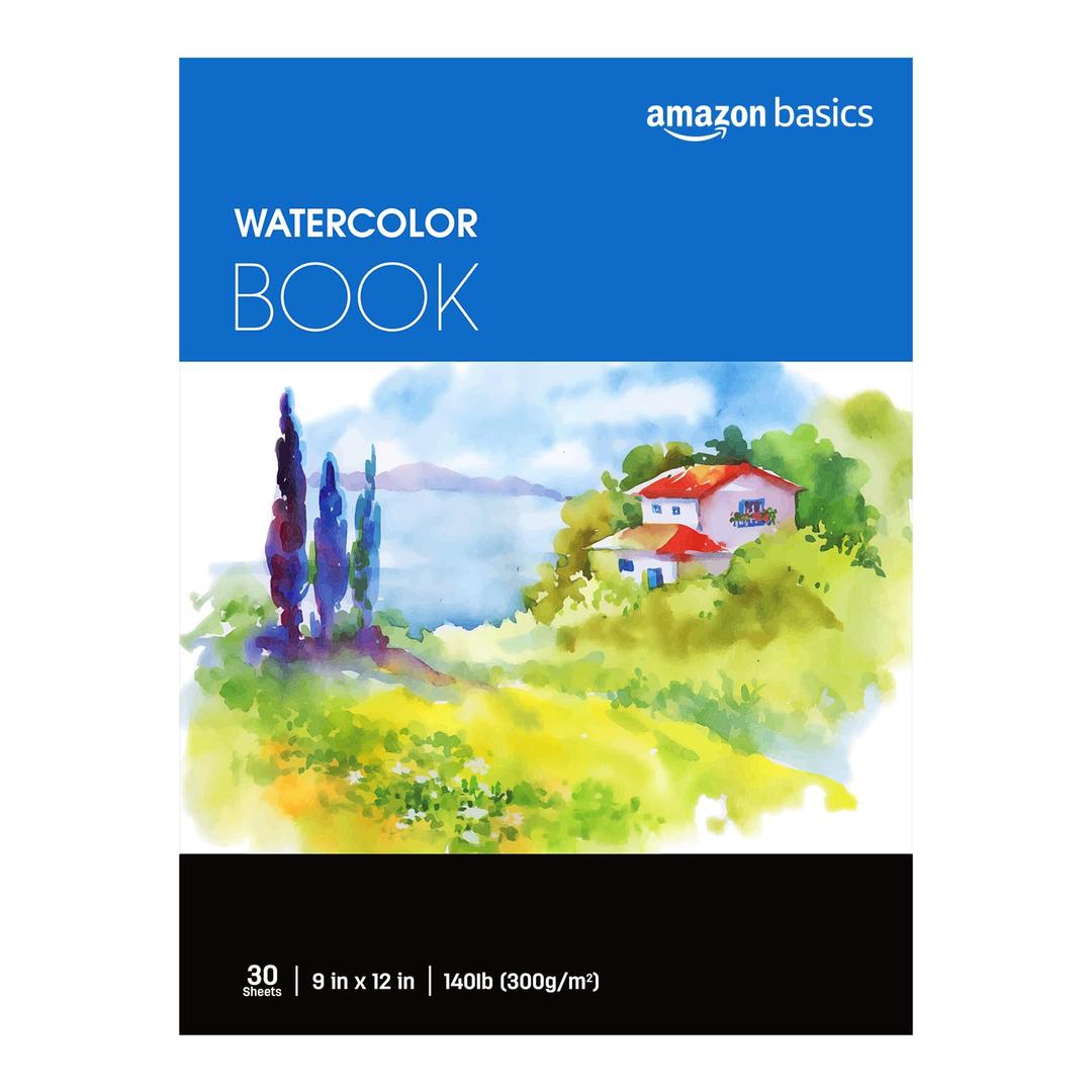 Watercolor Pad, 9"x12", 140 lb / 300 gsm, 30 Sheets, White