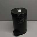 Cesun 1.2 Gallons Small Black Trash Can, Bathroom Garbage Can with Lid and Foot Pedal, Mini Round Wastebasket for Bathroom, Bedroom, Office, 4.5 Liters / 1.2 Gallons, Matte Black