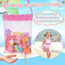 REZUCREY Beach Toys, Ice Cream Sand Toys for Toddlers, with Collapsible Bucket and Shovels for Kids with Bag, Travel Toys for Boys Baby Girls Age 3 4 5 6 7 8+