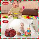1 Pcs Large Christmas Buffalo Plaid Basket Red Black Plaid Laundry Basket, 20 x 20 x 15, Foldable Pop up Large Mesh Toy Organizer Bin for Holiday Christmas Living Room Area, Playroom