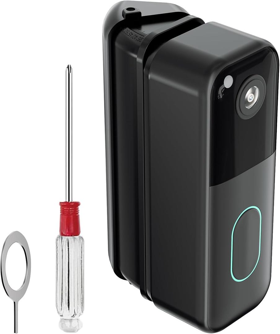 Blink Doorbell Mount, 3055 Degrees Angle Mount for All-New Blink Video Doorbell, Adjustable Door Bell Kits, Left/Right Universal Installation, Corner Holder with Wide Viewing Angle (Black)