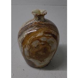 Radicaln Marble Flower Vase 8" Inches Black Handmade Premium Flower Pot for Indoor Garden Decor, Home Office Style, Mother's Day Decoration, and Fresh or Artificial Flowers