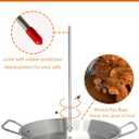 BBQ Vertical Skewer Pan Gyro Spit Stand for oven, Al Pastor Shawarma Skewer for Grill, El Pastor Hack for Tacos Al Pastor Chicken, Brazilian, Stainless Steel, with 8",10" and 12" stick