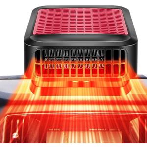Portable Car Heater & Defroster  12V 200W Fast Heating and Cooling Fan | Plug In Cigarette Lighter Windshield Defogger,with 360 Rotatable Portable Car Heaters for Vehicle, Car, SUV & RV