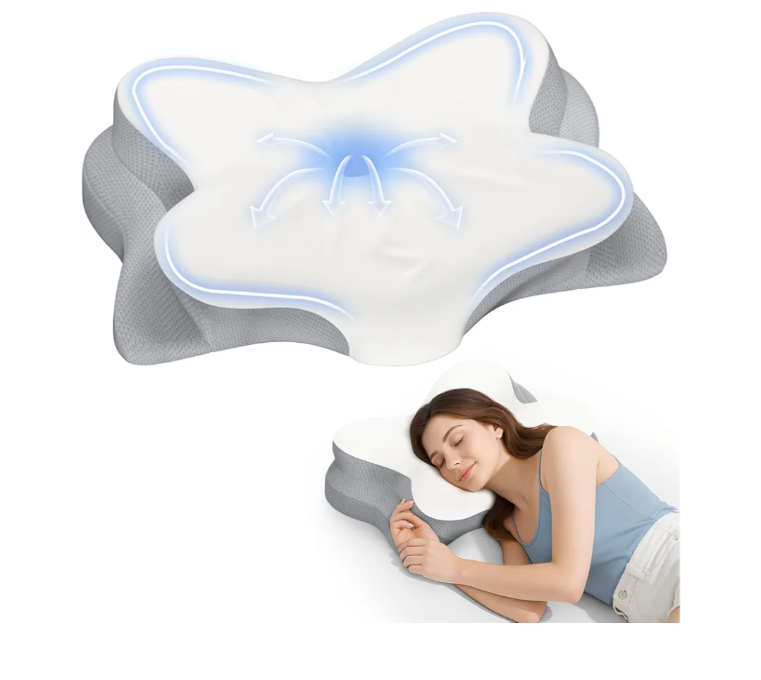 Cervical Neck Pillow, Ergonomic Memory Foam Pillows for Neck Pain Relief with Breathable Pillowcase, Adjustable Contour Neck Support Pillow for Side Back Stomach Sleepers, Odorless