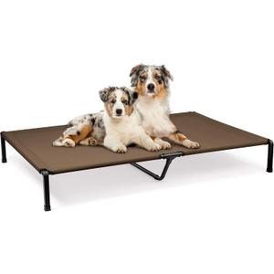 Heeyoo Elevated Dog Bed, Cooling Raised Pet Cot with Chew Proof Mesh Fabric and Steel Frame, Portable Dog Cot Bed with No-Slip Rubber Feet, 60 in