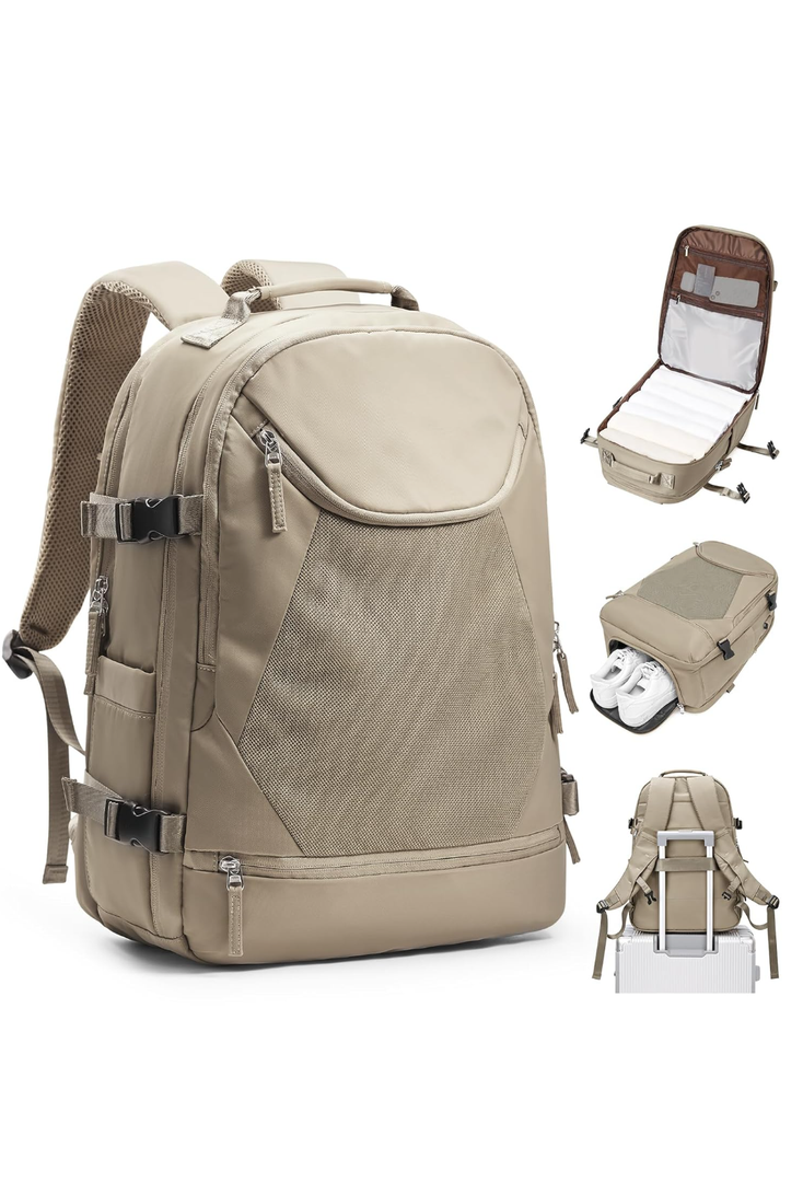 wepadre Travel Backpack Carry on Flight Approved Personal Item Backpack Carry On Backpack For Women Personal Item Travel Bag Mochila De Viaje Brown