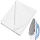 HunnmingRe 44 Inch x 4 Yards Woven Cotton Iron-on Fusible Interfacing Light Weight White 100% Cotton Single Sided Interfacing Fabric for Fabric Sewing and DIY Crafts Supplies