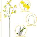 Artificial Flowers 8PCS Silk Flowers with Long Stems, Fake Flowers Bulk Fake Babys Breath, Yellow Flowers for Tall Vase Outdoor Garden Wedding Party Home Table Centerpiece