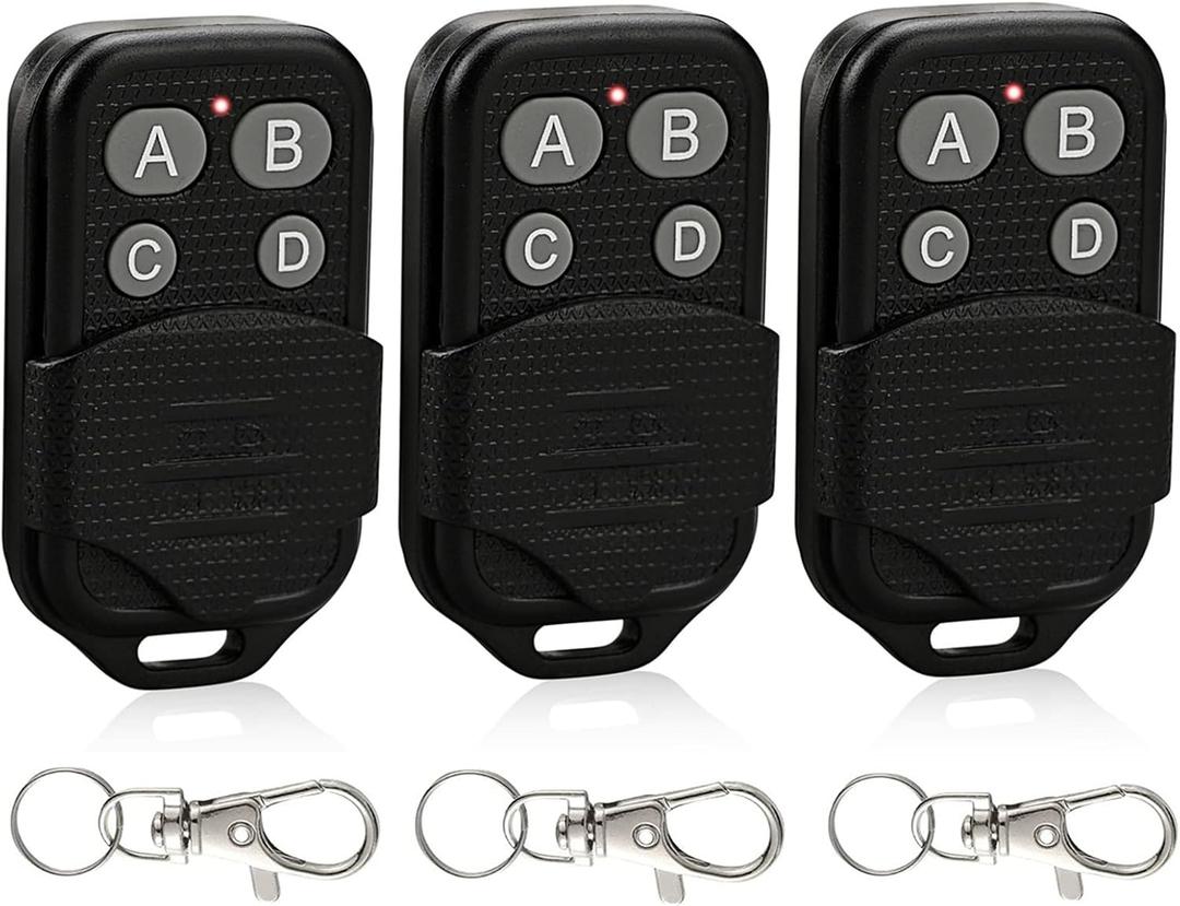 3 Garage Door Opener 390mhz Remote Keychain,Replacement for Genie Intellicode & Overhead Door GIT-1/ACSCTG Type 1,GIT-3/ACSCTG Type 3,4-Button