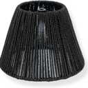Wicker Seagrass Lamp Shade, Rustic Farmhouse Bell Lampshade Replacement for Table and Floor Lamps, Rattan Pendant Light Cover for Living Room, Bedroom, Kitchen Decor