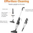 Amazon Basics 2-in-1 Corded Stick Vacuum Cleaner, Converts to Handheld, Lightweight (3.9 LBS), with Washable Filter, Crevice Tools, 0.5L Dust Cup, Self-Standing, 19.7-Ft Cord, 300W, Black