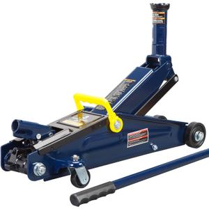Big RED AT83006UR Torin Hydraulic Trolley Service/Floor Jack with Extra Saddle (Fits: SUVs and Extended Height Trucks), 3 Ton (6,000 lb), Blue/Silver