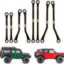 INJORA High Clearance Chassis Links Set Brass Black Coating Link for 1/18 TRX4M Defender Bronco Upgrade Parts RC Crawler, 42g