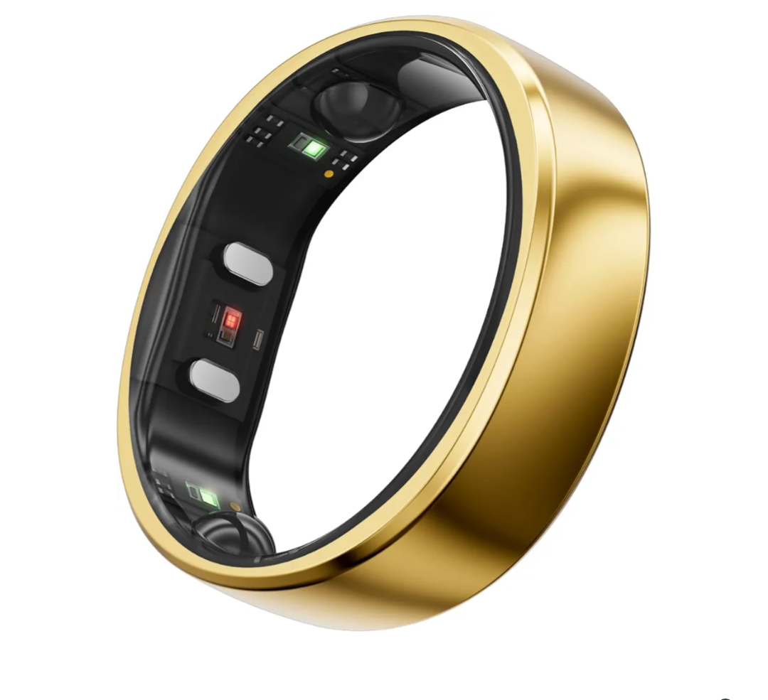 RingConn Gen 2, World’s First Smart Ring with Sleep Apnea Monitoring, No APP Subscription, 12-Day Battery Life, Stress/Heart Rate/Women's Health Tracker, Android & iOS Compatible (Gold, Size 8) 