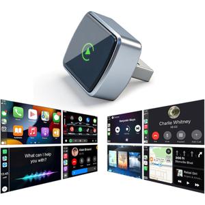 Wireless CarPlay Adapter 2026 Upgrade Mini Design, Bluetooth Plug & Play Converts Wired CarPlay/Android Auto to Wireless - Easy Use Fast Stable Connection for iPhone iOS 10+ & Android 11+