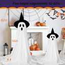 2Packs Halloween Decorations Outdoor: Enchanting Spooky Ghost with String Lights - Perfect Halloweens Party Decoration Indoor for Your Porches, Yards & Gardens!
