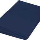 ZPECC King Flat Sheet Only 1 Pack, Durable Navy Top Bed Sheets Hypoallergenic Soft Brushed Microfiber Color-Coded Label, 105"x102"
