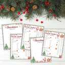 2 x 20Pcs Christmas Secret Santa Questionnaire Set, 8"x10" Double-sided Xmas Gift Exchange Wish List Fill In The Blank Cards For Kids, Adults, Christmas Family Office Party Activities Supplies - A01