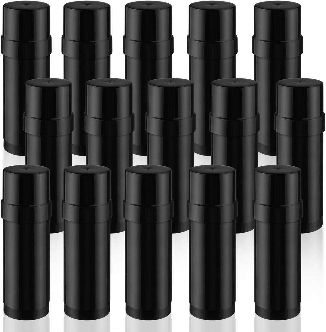 15 Pcs 60ml/2oz Plastic Deodorant Containers Empty Filling Stick Tube Deodorant Bottles for DIY Cosmetic Lotion Bar Sunscreen Lip Balm Crayon - Black