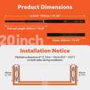 ToBeGreat 20 Inch Side Mount Drawer Slides, Black, Full Extension, 1 Pair | 100lb capacity heavy duty cabinet glides, Smooth ball bearing rails for kitchen dressers, Mounting screws included.