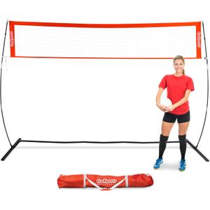 GoSports Freestanding Volleyball Training Net - 12 ft or 20 ft - Indoor our Outdoor Use, Instant Setup, and Height Adjustable