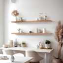GXYAWPJ 48 Inch Floating Shelves for Wall Rustic Light Wood Wall Shelves for Bedroom Set of 4
