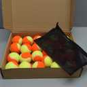 Magicorange Tennis Balls, 20 Pack Low Compression Stage Tennis Ball for Beginners Youth Kids Training Practicing with Mesh Bag for Easy Transport, Orange